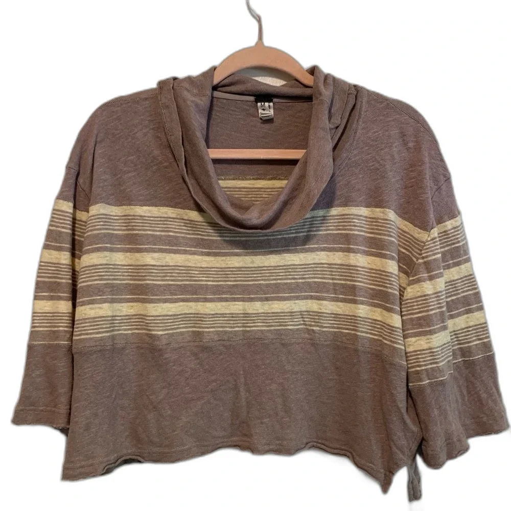Free People We The Free linen blend Seaside top size medium
